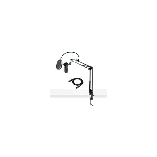 Audio Technica AT2035 Microphone with Knox Gear Pop Filter, Boom Arm and XLR Cable Bundle (4 Items) | Includes Knox Gear Pop Filter, Boom Arm and XLR Cable