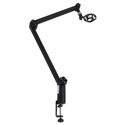 Zerone Adjustable Microphone Boom Arm Stand,Full 360 Degrees Rotation Mic Suspension Boom Arm Stand,Cable Management Channels, 3/8 to 5/8 Screw Adapter, Ideal for Podcast Streaming,