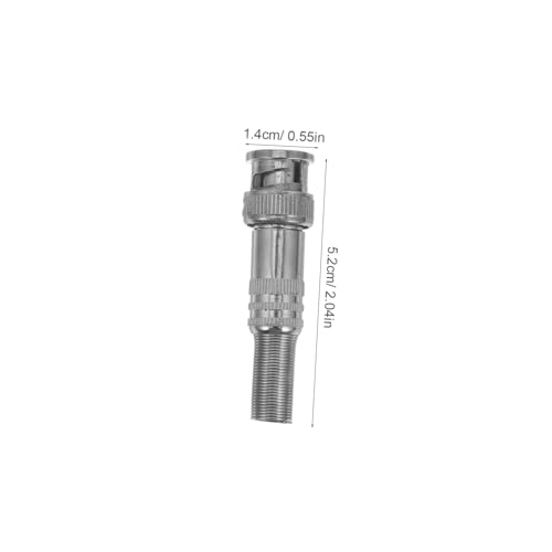 6pcs Bnc Male Crimp Connectors Zinc Alloy Plug Adapter Set