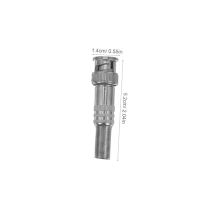 6pcs Bnc Male Crimp Connectors Zinc Alloy Plug Adapter Set