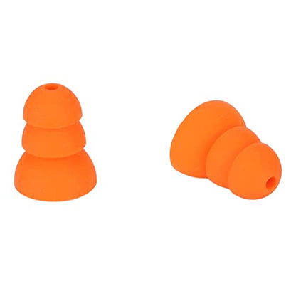 Fabater Silicone Eartips, Triple Flange Earbud Tips, Noise Cancelling Eartips with 8 Pairs Soft Silicone 3 Layer Ergonomic Replacement for 2mm to 3.5mm Inner Diameter Earphones