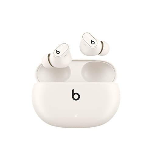 Beats Studio Buds + | True Wireless Noise Cancelling Earbuds, Enhanced Apple & Android Compatibility, Built-in Microphone, Sweat Resistant Bluetooth Headphones, Spatial Audio - Ivory | Noise cancellation and audio playback with 2 drivers, microphone and w