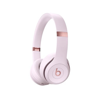 Beats Solo 4 - Wireless On-Ear Bluetooth Headphones, Up to 50-Hour Battery Life, Ultra-Lightweight Comfort, Powerful and Balanced Sound, Apple & Android Compatible - Cloud Pink - color: Cloud Pink, style: Standalone