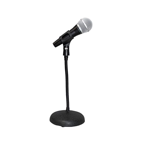 ProX T-MIC07 Gooseneck Desktop Microphone Stand With 6" Round Base