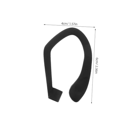 Angoily 1pair Replacement Ear Hooks for Earbuds Silicone Slip Tips for Running Gym and Cycling Secure Fit and Design Compatible Earphones Black