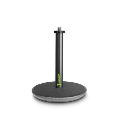Gravity Microphone Stand MS T 01 B Tabletop Microphone Stand with Round Base for Desktop Recording and Podcasting, black