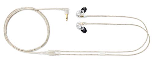 Shure SE215 PRO Wired Earbuds - Professional Sound Isolating Earphones, Clear Sound & Deep Bass, Single Dynamic MicroDriver, Secure Fit In Ear Monitor, plus Carrying Case & Fit Kit - Clear (SE215-CL)