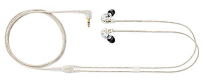 Shure SE215 PRO Wired Earbuds - Professional Sound Isolating Earphones, Clear Sound & Deep Bass, Single Dynamic MicroDriver, Secure Fit In Ear Monitor, plus Carrying Case & Fit Kit - Clear (SE215-CL)