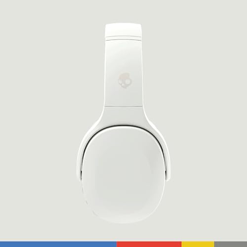 Skullcandy Crusher Evo Wireless Bluetooth Headphones with Extra USB-C Charging Cable, Multi-Sensory Bass, Noise Isolating Over-Ear Fit, 40 Hours Battery, Microphone for iPhone Android - Bone - color: Bone