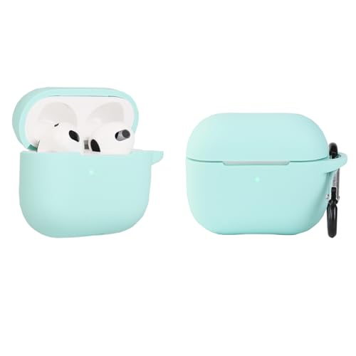 (3Pack+Cleaner Pen) XMBYGY Case for AirPods 3rd Generation Earbuds with Cleaning Pen Kit, Cute Cartoon Skin Design Silicone Charging Case Protective Covers for AirPods 3 (Ree+NUT+GN) - color: REE+NUT+GN