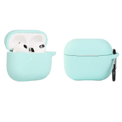 (3Pack+Cleaner Pen) XMBYGY Case for AirPods 3rd Generation Earbuds with Cleaning Pen Kit, Cute Cartoon Skin Design Silicone Charging Case Protective Covers for AirPods 3 (Ree+NUT+GN) - color: REE+NUT+GN