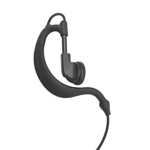 G Shape Uv-5r Ear-Piece 2 Way Radio Ear Piece K1 2 Pin Earpiece 2 Prong Walkie Talkie Headset with Mic Headphones for Retevis Kenwood Baofeng Samcom Arcshell 007 rt22p 888s uv5r ar 152 ar-6