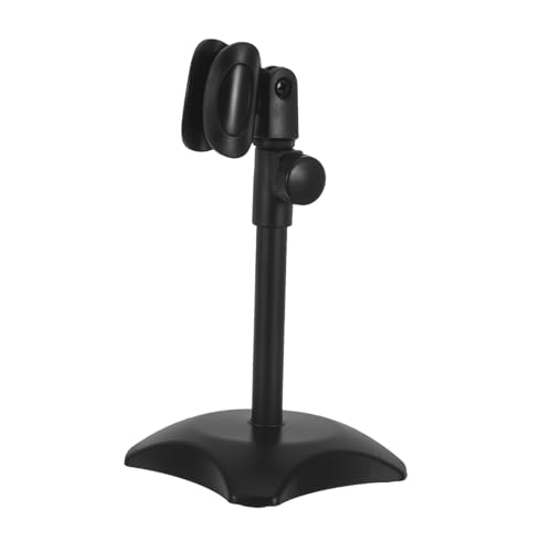 TOYANDONA Adjustable Desktop Microphone Stand round Base for Desk Setups and Professional Studios, Height Adjustable Mic Holder Compatible with Heavyweight Microphones, Sturdy Abs