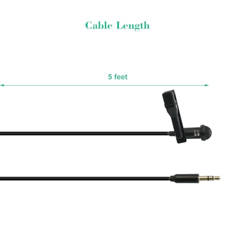 2-Pack Lavalier Microphone fit for Rode, Sennheiser Wireless Transmitter/ME 2 Mic - Lav Lapel Clip, Wearable, Omnidirectional, 3.5mm TRS