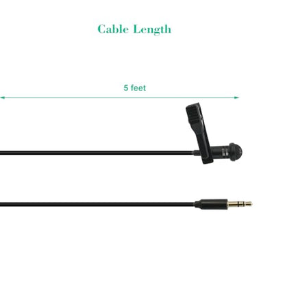 2-Pack Lavalier Microphone fit for Rode, Sennheiser Wireless Transmitter/ME 2 Mic - Lav Lapel Clip, Wearable, Omnidirectional, 3.5mm TRS