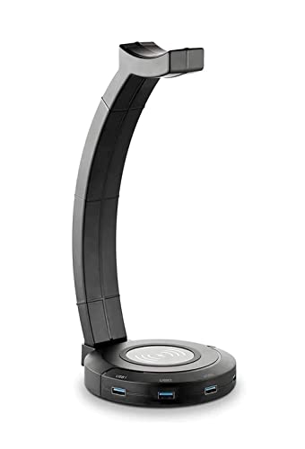Headphone Stand Headset Stand Headphone Stand with Wireless Charger, Gaming Hanger Rack with USB2.0/3.0 Charging Headphone Stand for Desk (Color : Usb3.0) - color: Usb3.0