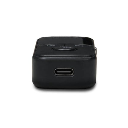 AT&T Essentials Bluetooth Transmitter Receiver LED Audio Adapter Black | Low latency sound, USB Type A connection, LED display, transmitter and receiver modes, lightweight design, portable audio use