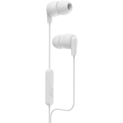 Skullcandy Ink'd Wired in-Ear Headphones with Microphone, Noise-Isolating Earbuds, 3.5mm AUX Connection, Lightweight Design, Call and Track Control – White