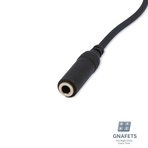 3.5mm Aux Splitter Cable Compatible with Razer Kraken, BlackShark, Nari, Barracuda X– Headphone & Microphone 3.5mm Jack to Separate Input, 6ft, Gold Plated