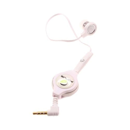 Retractable Mono Earphone Headphone 3.5mm w Mic Compatible with TCL 30/30 XE/40 X/40 XE/50 XE/50 LE 5G, Headset Handsfree Earbud Earpiece Microphone