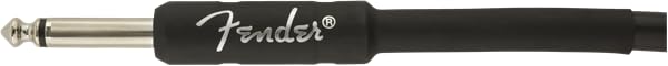 Fender Professional Series Instrument Cable, Guitar Cable, Guitar Accessories, Straight/Angle, Black, 18.6ft - size: 18.6ft, style: Straight/Angle