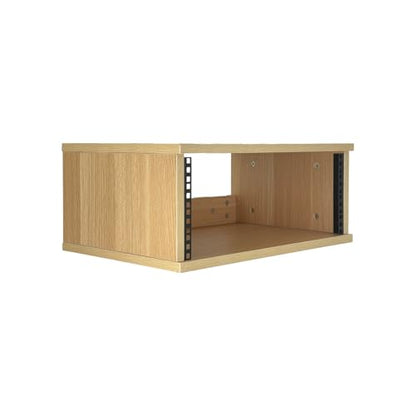 4U Wooden Desktop Studio Rack in Golden Oak Finish | Standard rack for equipment. The perfect solution for keeping your studio space tidy and organized