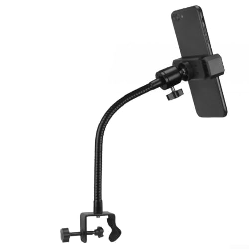 Adjustable Gooseneck Microphone Stand with Desk Clamp, Flexible Metal Arm for Podcasting Streaming Gaming, Compatible with Handheld Mics and Smartphones(C) - size: C