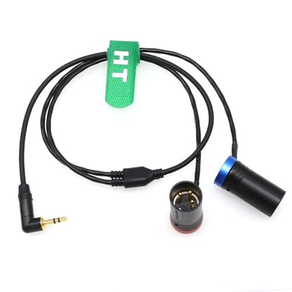 Audio Cable for Rode Wireless GO II Mic to Sony FX9 Camera Sound Mixer Recorder, 3.5mm 1/8" to Dual XLR 3-pin 2-Channel Low-Profile 50cm