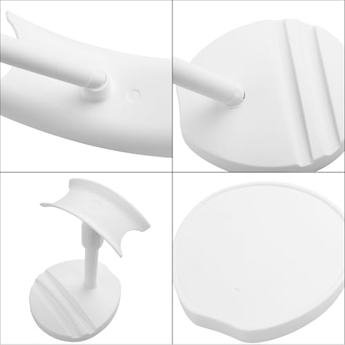 Desktop Headphone Stand, Universal Headphone Holder with Phone Holder,Anti-Slip Base, for Desk, Office, Home Headphones Support Accessory (White) - color: White