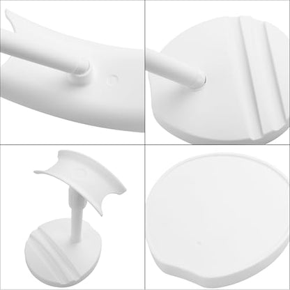 Desktop Headphone Stand, Universal Headphone Holder with Phone Holder,Anti-Slip Base, for Desk, Office, Home Headphones Support Accessory (White) - color: White