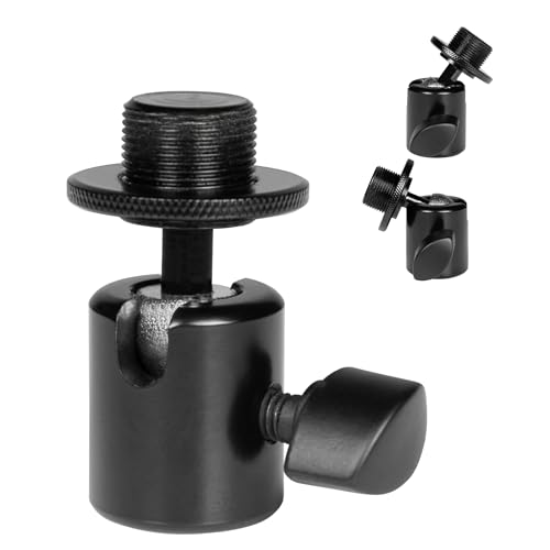 Gator Frameworks Ball-and-Socket Head Microphone Adapter with Angle Adjustment, (GFW-MIC-BALLHEAD-MT)