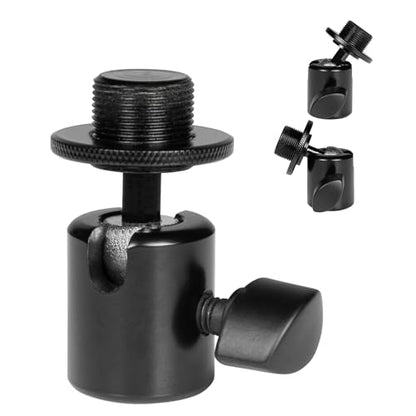 Gator Frameworks Ball-and-Socket Head Microphone Adapter with Angle Adjustment, (GFW-MIC-BALLHEAD-MT)
