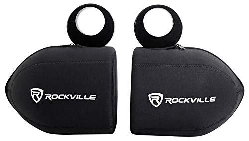 Rockville RWBC80 Neoprene Covers for 8" Wakeboard Tower Speaker Pair | Water/Moisture Protection, Durable Stitching, Strong Zipper, Snug Fit, Fits 7.8"-8.25" Diameter, 9.6"-10" Height, Marine Use