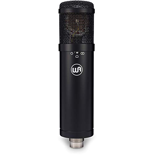 Warm Audio WA-47jr Large-Diaphragm FET Condenser Microphone (Black) Bundle with Studio Headphones, Pop Filter & XLR Cable