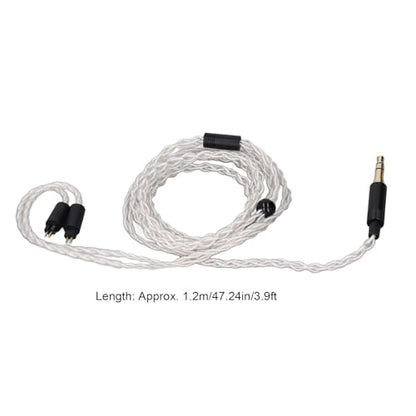 ZJchao Premium Detachable 3 5mm to 0 78mm 2 Pin IEM Cable 1 2m Silver Plated Copper Wire for QDC TFZ Custom in Ear Monitors Enhanced Clarity Design