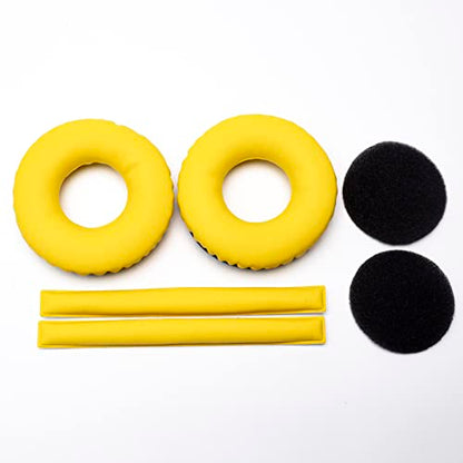 Ear Pads Headband Kit for Sennheiser HD25, HD250BT, HMD25, Yellow - color: Yellow