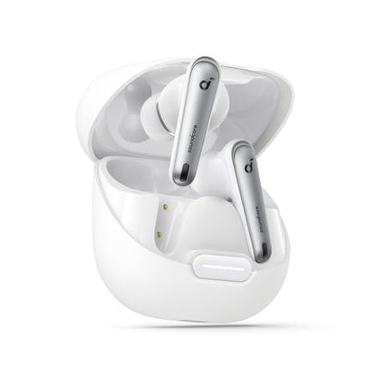 Soundcore by Anker Liberty 4 NC Wireless Earbuds | 98.5% Noise Reduction, Adaptive Noise Cancelling to Environment, Hi-Res Sound, 50H Battery, Wireless Charging, Bluetooth 5.3 - color: Clear White