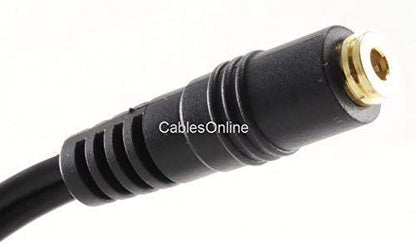 CablesOnline 3.5mm TRRS Female to Dual TRRS Male Stereo 4-Pole Splitter Cable, IP-Y03