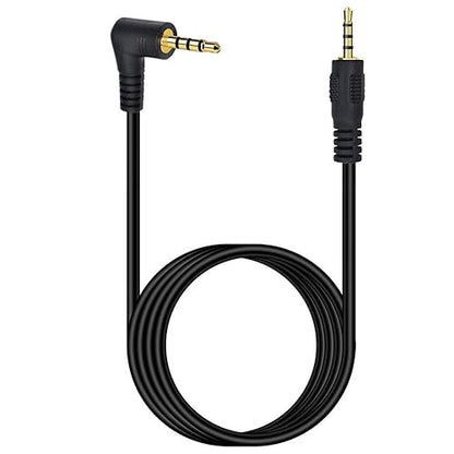 Seadream 6ft 2.5mm Audio Aux Cable - Angled Male to Male TRRS Stereo Headset Headphone Jack Gold Plated Connector Wire Cord Plug Cable 4 Pole - style: Angled to Straight