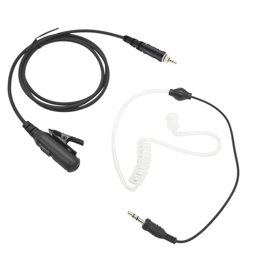 Surveillance Earpiece Headset with Mic PTT Two-Way Radio Security Earphone 3.5mm Earbud Compatible for Motorola CLP1010e CLP1080e CLP1083e CLP446e CLP107e Plus Series