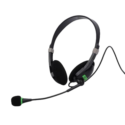 Gaming Headset, Lightweight 70g Design with Noise Cancelling Microphone USB Headset, Wired with in Line Control for PC Laptop Office Work Call Center