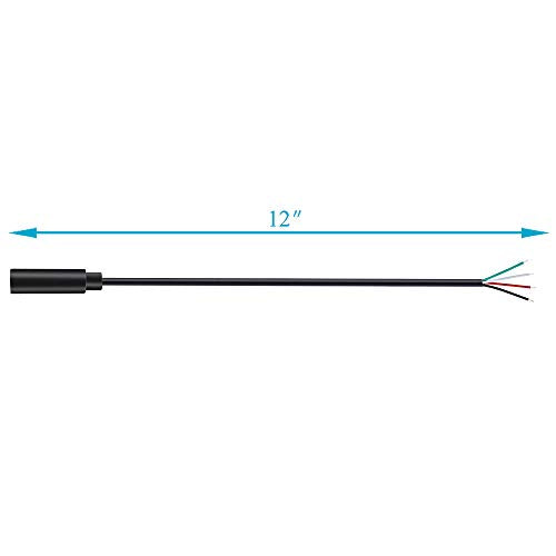 Fancasee 2-Pack 3.5mm 1/8" to Speaker Wire TRRS Stereo Female Jack to Bare Wire Pigtail 3.5mm Plug Connector Adapter Repair Audio Cable for Microphone Headphone Headset Earphone Speaker