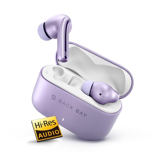 Back Bay Audio True Wireless Earbuds Noise Cancelling Earbuds, Premium ANC - color: Lavender