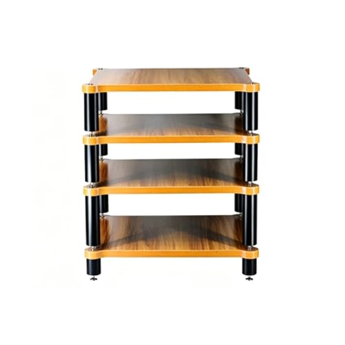 1/2/3/4 Tier Heavy Duty Audio Rack Stand, Modular Open Air HiFi Desktop with Shock-Absorbing Feet, Equipment Display Shelf for Recording Studio Living Room(4 Tier B) - size: 4 Tier B
