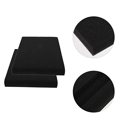 2sets Speaker Sponge Acoustic Isolation Pads High-density Soundproofing Pads for Studio Monitors Non-skid Design for Optimal Control
