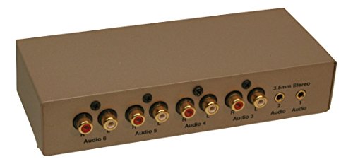Technolink TC-716 6-Port Stereo Source Selector; Black or Silver, Your Choice (Silver) - color: SILVER