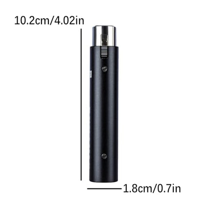 Aluminum Alloy Microphone Preamp 28DB High Gain DM1 In Line Mic Preamplifier for News Live Streaming