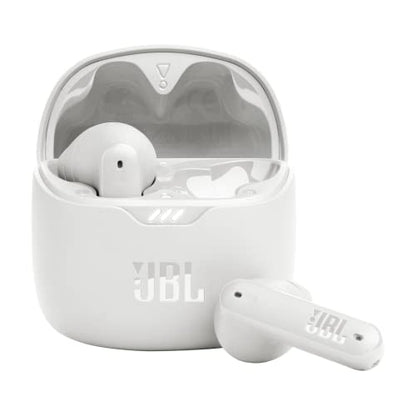 JBL Tune Flex - True Wireless Noise Cancelling Earbuds (White), Small | JBL Pure Bass Sound, Active Noise Cancelling with Smart Ambient, 4 mics for perfect calls, Up to 32 hours of battery life - color: White