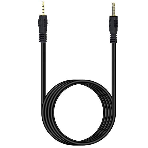 Seadream 2.5mm Audio Aux Cable 6Feet 2.5mm Male to Male TRRS Stereo Headset Headphone Jack Gold Plated Connector Wire Cord Plug Cable 4 Pole (Straight to Straight) - style: Straight to Straight