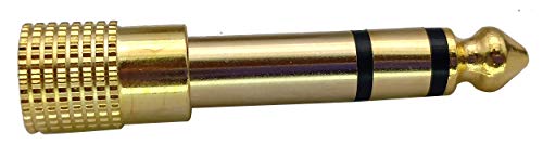 1/4 to 3.5mm Headphones Adapter, Gold-Plated 6.35mm (1/4 inch) Male to 3.5mm (1/8 inch) Female Stereo Audio Converter for Amplifiers, Guitar, Home Theater Devices, or Mixing Console(5 Pack)